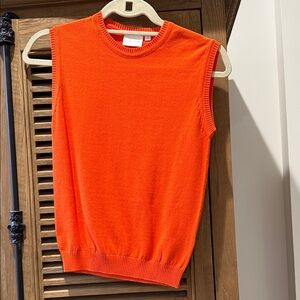 Orange Sleeveless Sweater